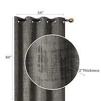 Embossed Rubber Panel & Grommets Dark Grey - Set of 2