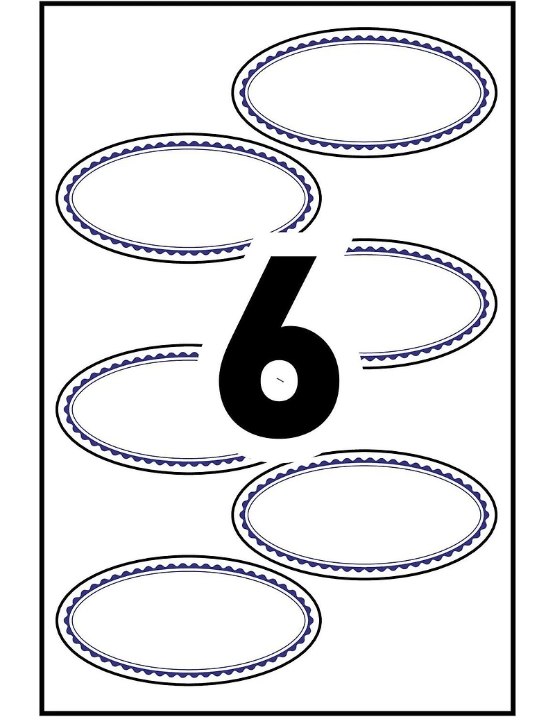 Avery Dissolvable Oval Labels, Handwrite, 1¼" x 2¼" - 2368