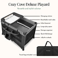 Parc pour bébé Evolur Cozy Cove Deluxe, noir