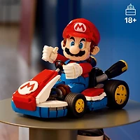 LEGO Super Mario: Mario Kart – Mario & Standard Kart 3D Puzzle for Adults - DIY Book Shelf & Room Decor for Men & Women, Ages 18+ - Arts & Crafts for Adult Gamers - Birthday Gift Idea - 72037