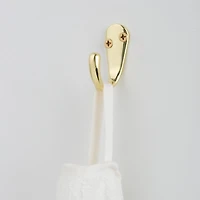 Era Single Hook 2-Pack Gold, 1.70 x 0.67 x 1.42 in