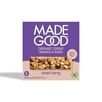 MadeGood Mixed Berry Granola Bars 5pk, 5 x 24 g