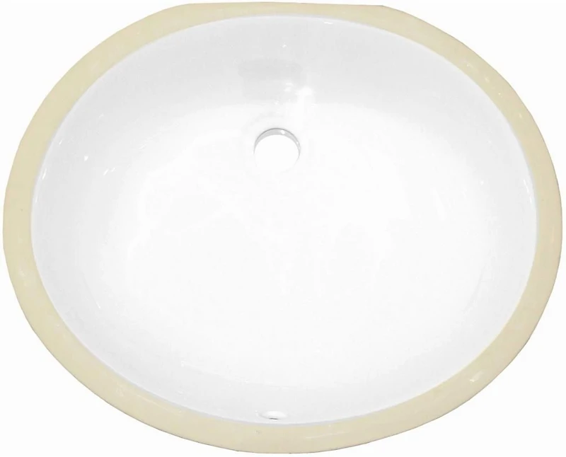 American Imaginations 19.5-in. W CUPC Oval Bathroom Undermount Sink Set In White