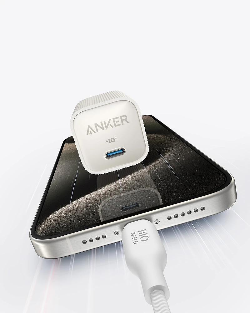 Anker Nano USB-C Wall Charger (30W) with Eco USB-C to USB-C Cable