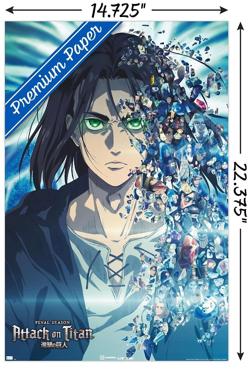 Attack on Titan: The Final Season - Fragments Wall Poster, 14.725" x 22.375"