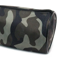 Pen+Gear Khaki Green Camo Barrel Pencil Pouch in Durable Polyester