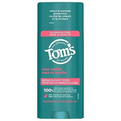 Tom’s of Maine Rose Vanilla Natural Deodorant for Women and Men, 92 g