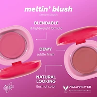 Lottie London - Meltin' Cream Blush - Super Sheer Creamy Cheek Tint - Muted Mauve