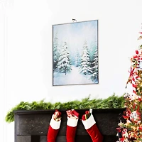 Décoration murale des arbres de peinture de vacances, hauteur de 18 pouces, multi couleur