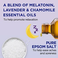Dr Teal's Foaming Bath with Pure Epsom Salt, Melatonin Bath, Lavender & Chamomile Essential Oil Blend, 34 fl oz, 1L
