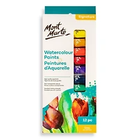 MONT MARTE Ensemble pour peinture à l'aquarelle - 12ml chacun - 12 mcx