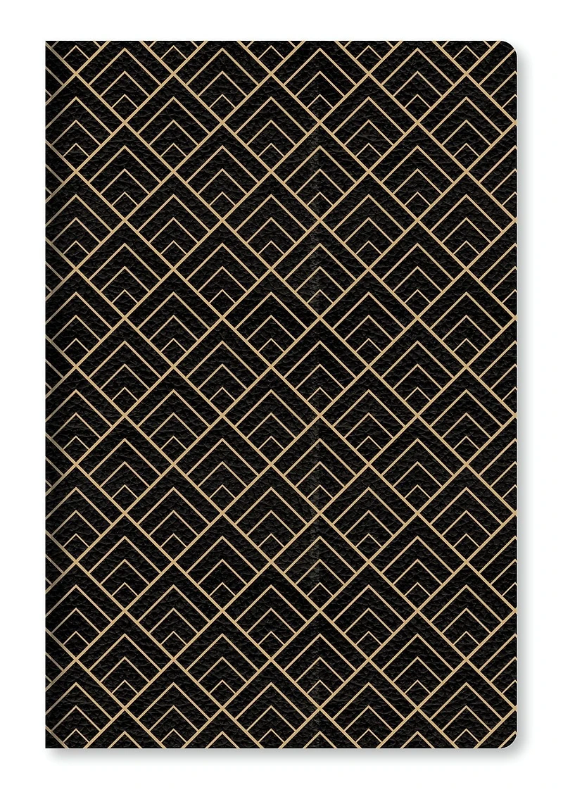 Markings by C.R. Gibson Medium Leather Flexi Journal, Black with Gold