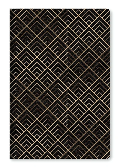Markings by C.R. Gibson Medium Leather Flexi Journal, Black with Gold