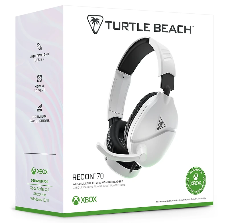 Turtle Beach Recon 70 Gaming Headset White (Xbox)