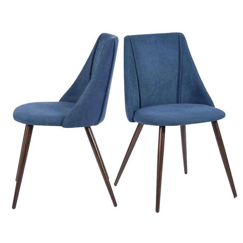 Homycasa Set of 2 Dining Chairs - Upholstery Side Chair with Backrest Metal Legs for Dining Room Kitchen