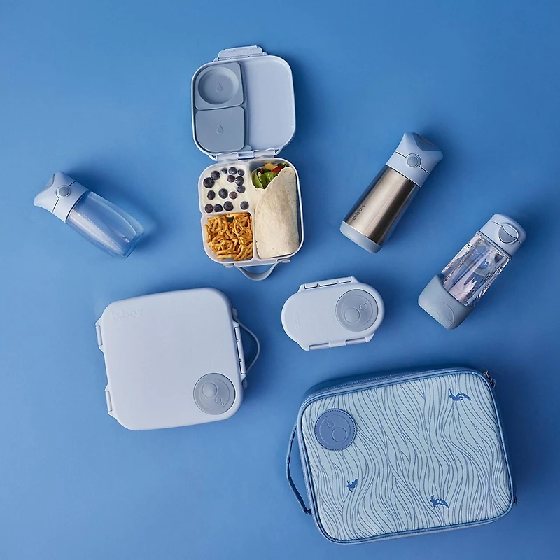 b.box - Bouteille d'eau moderne junior de 380 ml avec paille rabattable pour les tout-petits et les enfants. Anti-déversement, anti-fuite, sans BPA. Idéal pour l'école/la garderie ou la prochaine étap