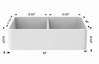 American Imaginations 30-in. W CSA Approved White Granite Composite Kitchen Sink With 1 Bowl AI