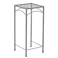 HOME TRENDS 25 IN TALL METAL PLANT STAND, 25 IN METAL PLANT STAND