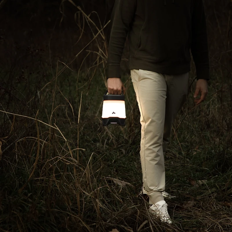 Ozark Trail 1500 Lumen LED Camping Lantern – Long-Lasting 300-Hour Runtime, Water-Resistant, Orange/Gray