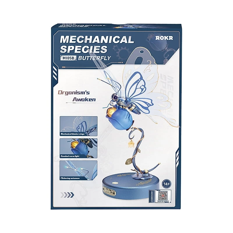 Modèle Papillon Bleu DIY 3D Puzzle ROKR MI05B