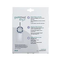 PurePail Hang It Odor-Trapping Diaper Disposal, White