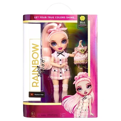Rainbow High Jr High Bella Parker - Poupée-mannequin de 9 po (23 cm) ROSE