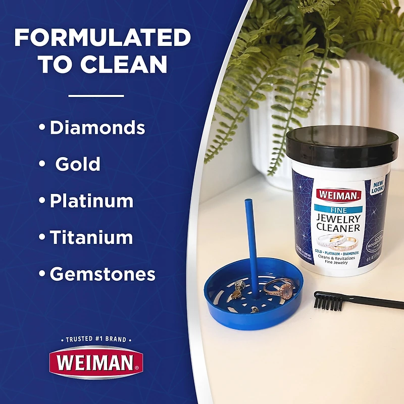Nettoyant pour bijoux Weiman pour or, or blanc et pierres précieuses, 200 g