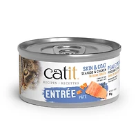 Catit Recettes Entree de poulet et de fruits de mer pour peau et pelage 85 G