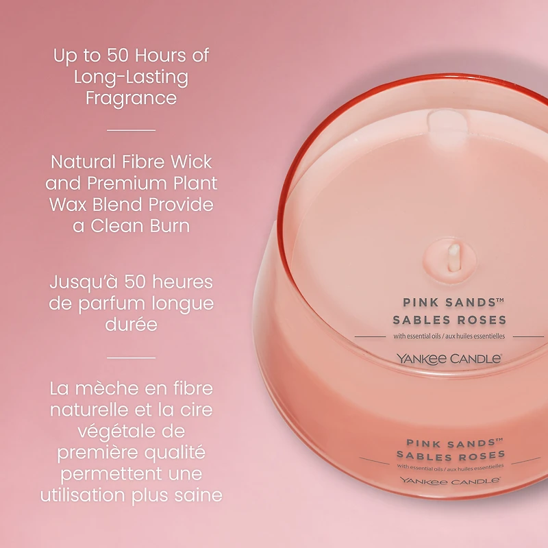 Yankee Candle Scented Candle, Pink Sands, Studio Collection, Up to 50 Hours of Burn Time, 1 Wick