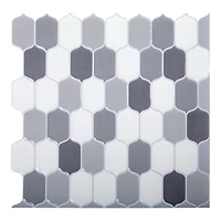 Truu Design Decorative Self-Adhesive Peel and Stick Backsplash Oval Wall Tiles