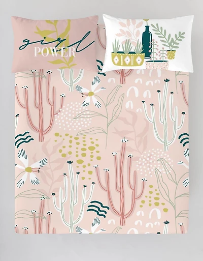 Gouchee Home Naive Botanical Print Cotton Duvet Cover Set