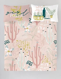 Gouchee Home Naive Botanical Print Cotton Duvet Cover Set