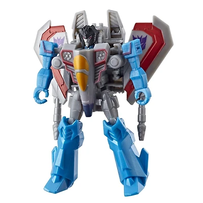 Transformers Bumblebee Cyberverse Adventures, figurine Action Attackers Starscream de 9,5 cm, classe Éclaireur, attaque répétable Wing Slice