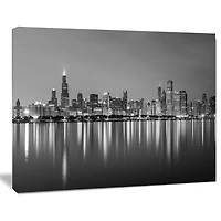 Tableau moderne imprimée sur toile Design Art chicago noir et blanc