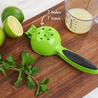 Mainstays Heavy Duty Diecast Manual Juicer and Squeezer with Comfort Grips Handles, Green Lime, Lime Squeezer