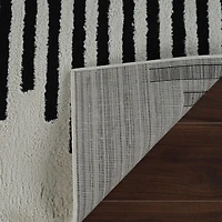 Tapis d'interieur abstrait Rug Branch Domus, creme noir, moderne - Salon, chambre, salle a manger et cuisine<br>