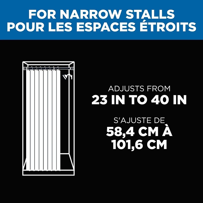 Mainstays Easy Up Adjustable Tension Shower Curtain Rod, No Tools Needed, 3 Different Sizes