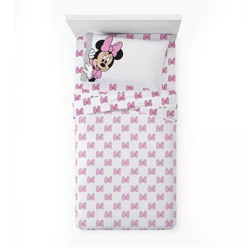 Minnie Mouse Ensemble de Draps pour Lit 1 Place