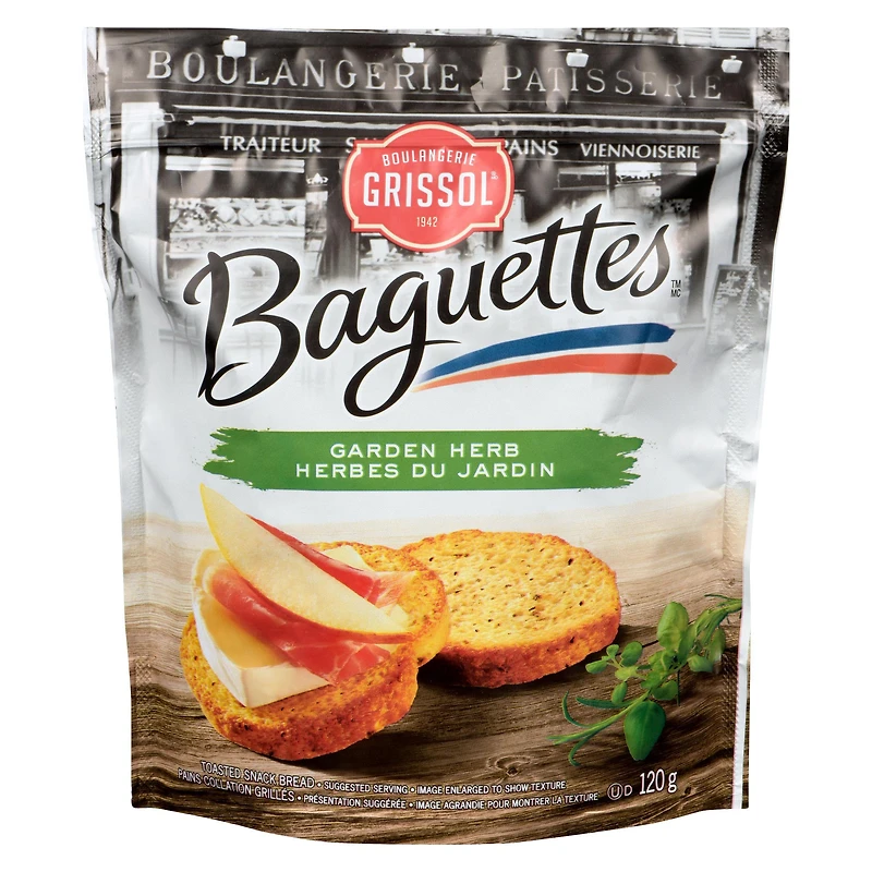 Boulangerie Grissol Baguettes Herbes du jardin, Dare 120g