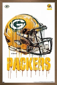 NFL Green Bay Packers - Drip Helmet 20 Wall Poster