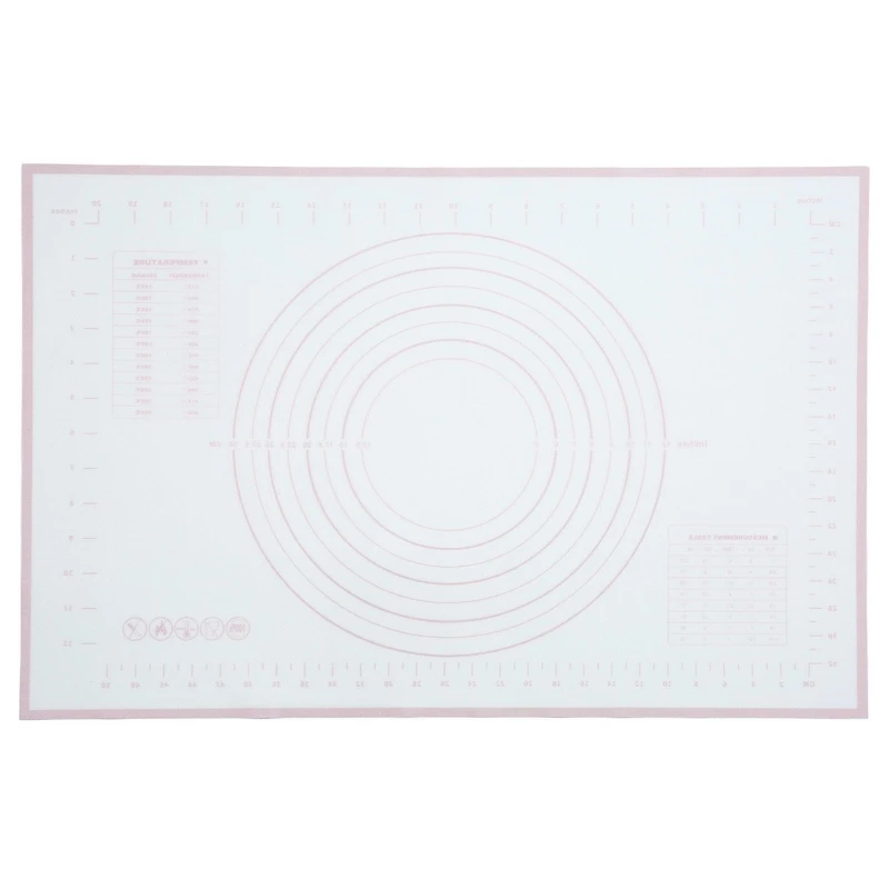 Mainstays Reusable Silicone 24"x 16" Pastry Mat with Measurements, MS Silicone Pastry Mat