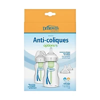 Dr. Brown’s Natural Flow® Anti-Colic Options+™ Wide-Neck Baby Bottle 11 oz/330 mL, 2 pack, 2 pack
