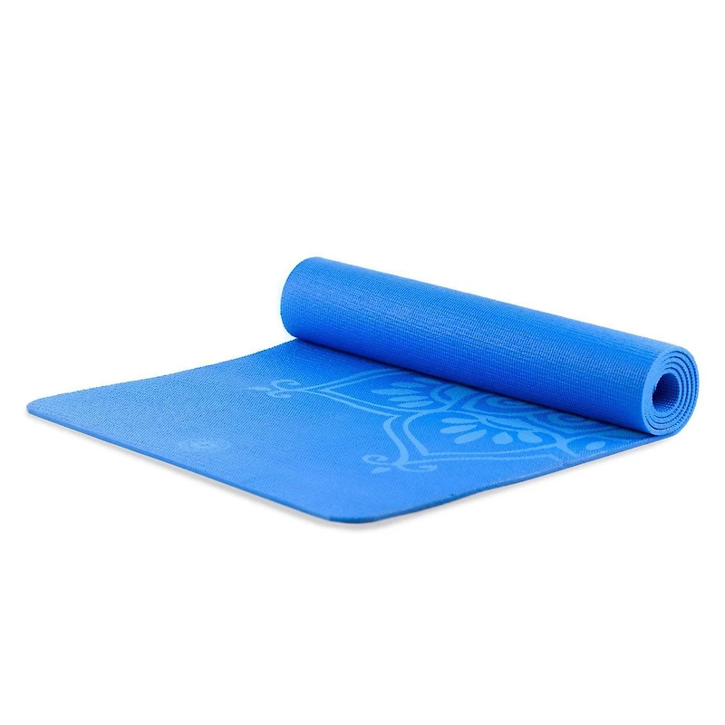 STOTT PILATES Tapis de yoga et de Pilates, Mandala (Bleu) 0.25 inch / 6 mm