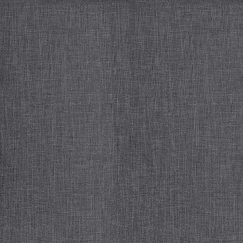 Modern Fabric and Solid Wood Bench - Grey and Black