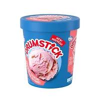 Drumstick Strawberry Cheesecake, Strawberry Cheesecake Flavoured Frozen Dessert With A Strawberry Ripple & Graham Pieces, Crafted In Canada, Made With Canadian Dairy, No Artificial Colours, 946 mL