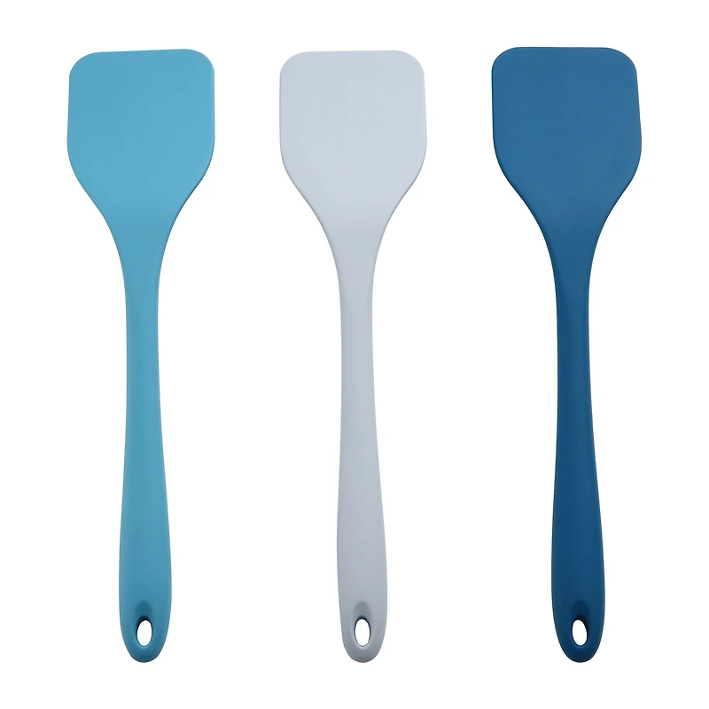 Spatule spatule en silicone solide résistante à la chaleur Mainstays, bleu marine, gris ou bleu sarcelle Spatule solide en silicone MS Color