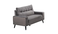 Topline Home Furnishings Ensemble mobilier 2 pièces : sofa et causeuse en velours