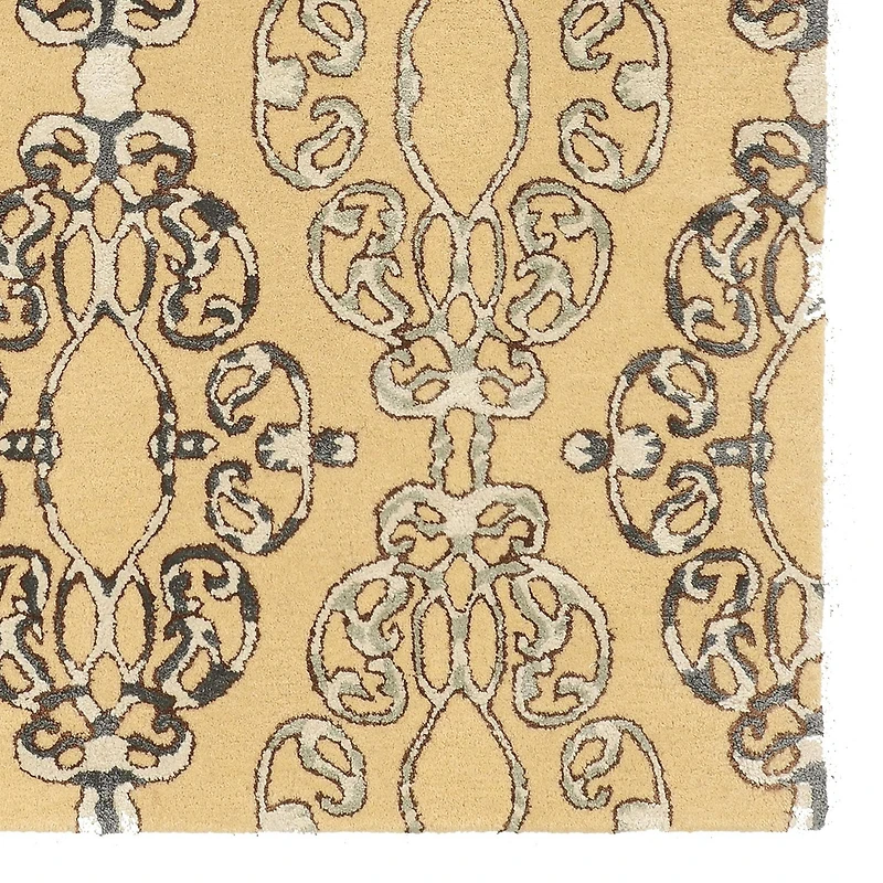 Tapis en Laine Aspire Camée crème et bleu de 5 pi x 8 pi