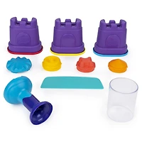 Kinetic Sand, Coffret Mélange arc-en-ciel avec 3 couleurs de sable Kinetic Sand (382 g) et 6 outils, pour les enfants à partir de 3 ans Kinetic Sand, Coffret Mélange