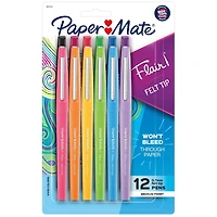 Stylo feutre Paper Mate Flair, pointe moyenne (0,7 mm), couleurs assorties